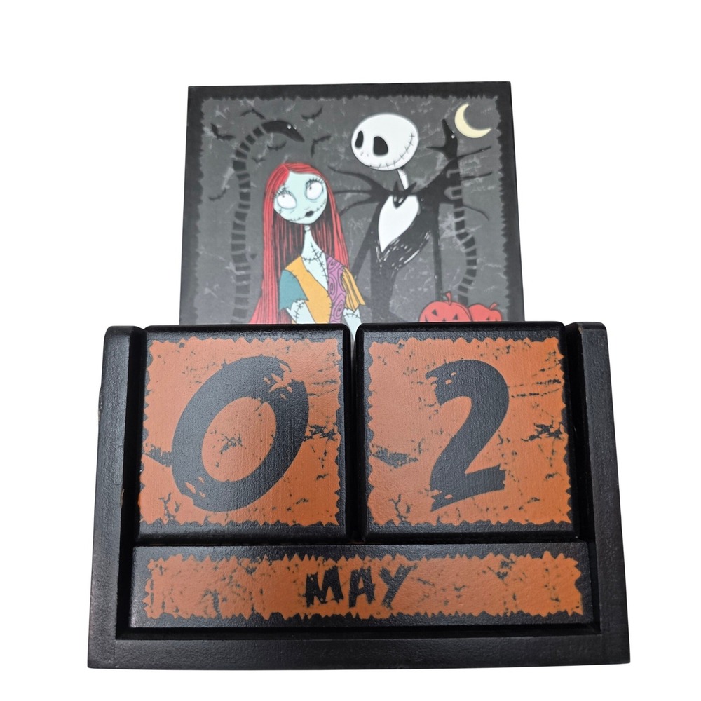 Disney Nightmare Before Christmas Jack Sally Perpetual Block Calendar A18663 W2‎